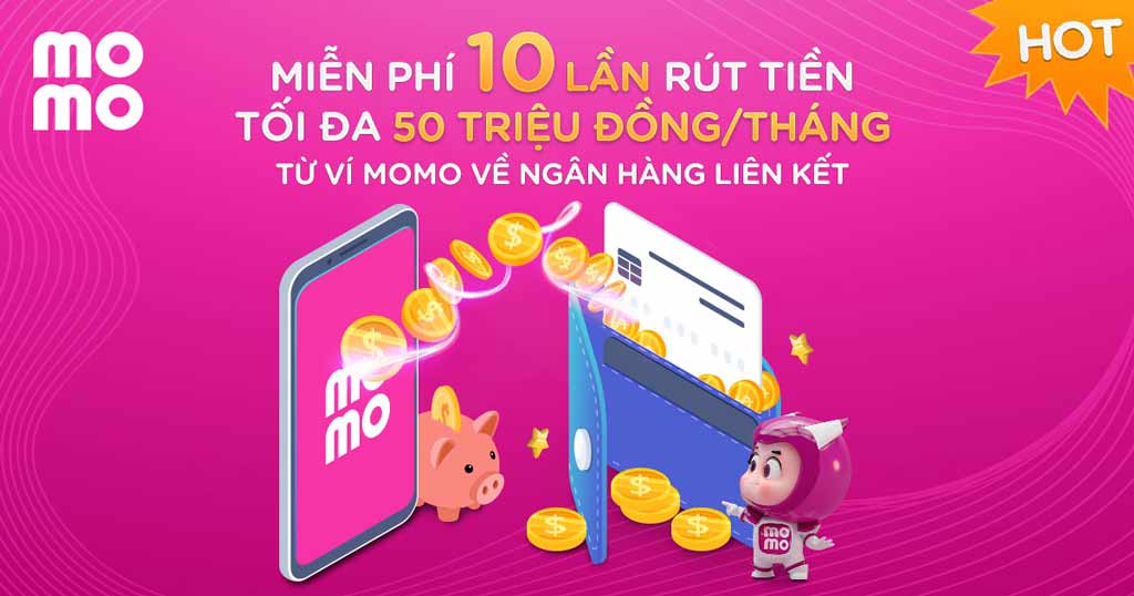 phí rút tiền momo